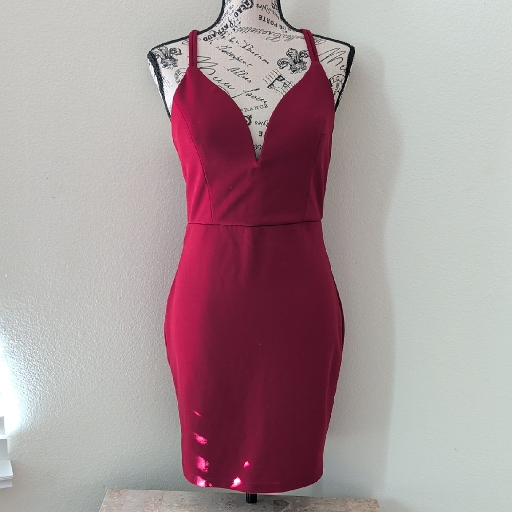 Trac Burgundy Mini Dress